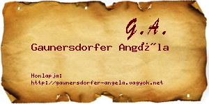 Gaunersdorfer Angéla névjegykártya